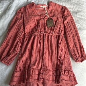 Anthropologie Pink Lace Dress